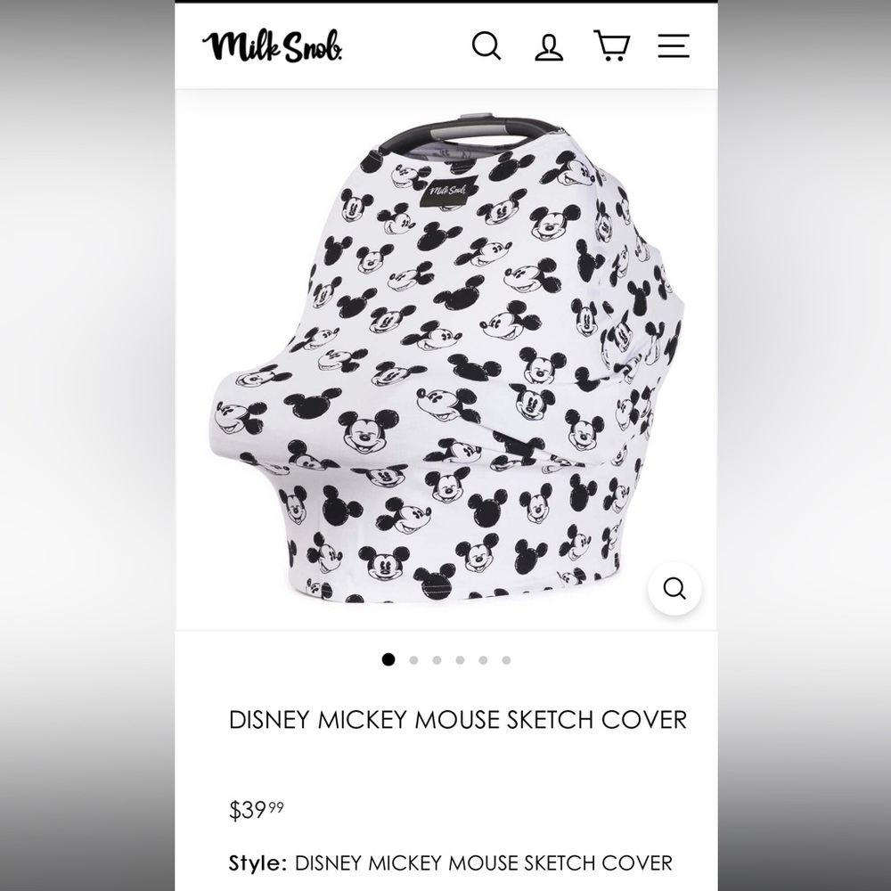 Disney baby milk snob cover